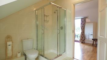 Spacious ensuite bathroom with shower